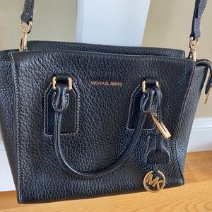 Michael Kors black Pebble leather cross body bag